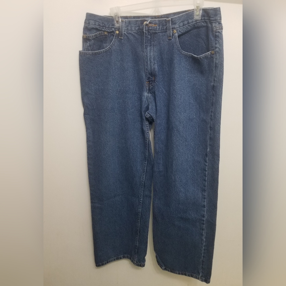 2 EUC dark blue Saddlebred 36W x 30 men's jeans - Picture 6 of 9